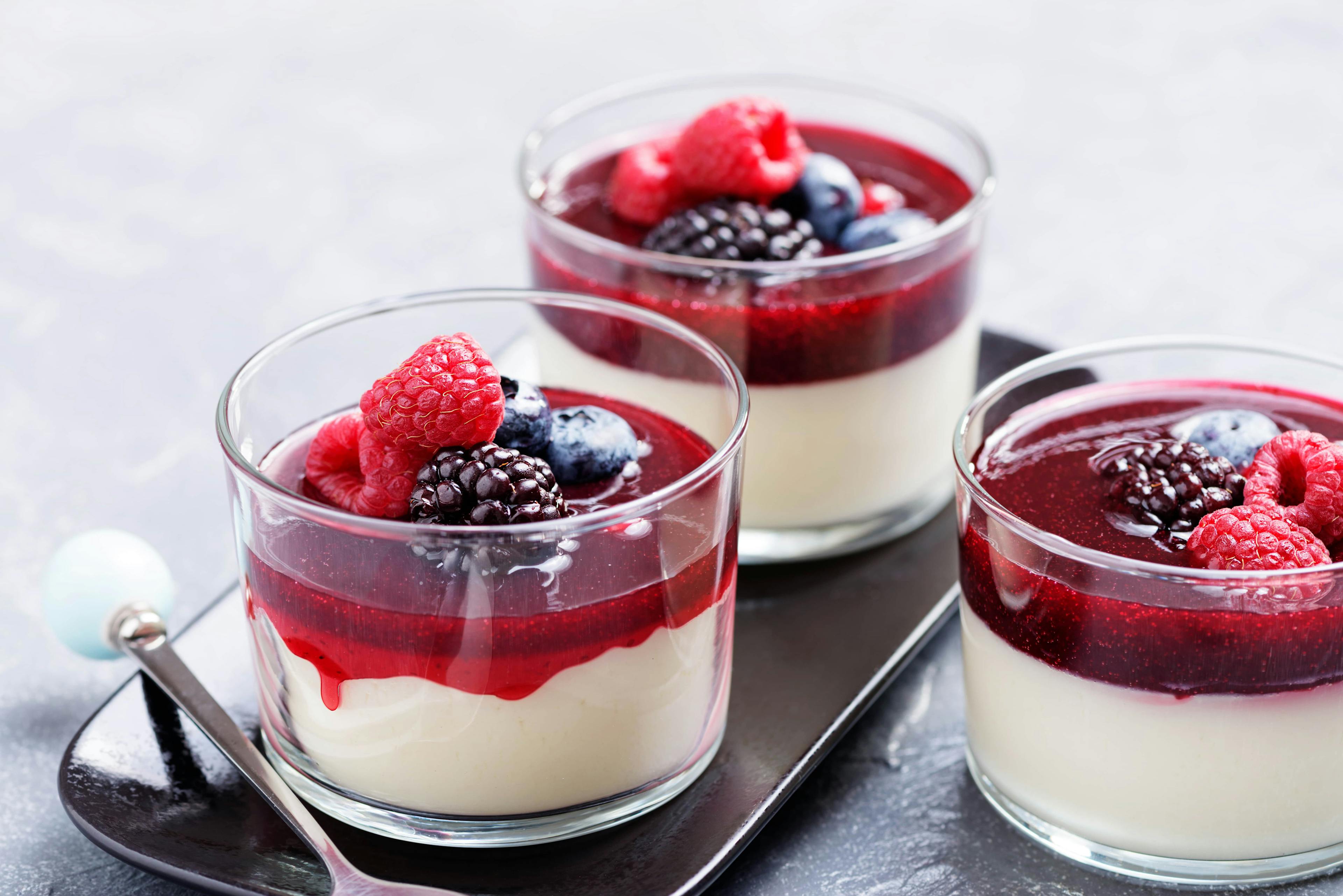 Panna cotta fruits rouges 
