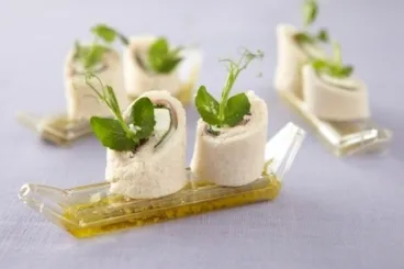 Roulé de jambon de Parme, épinards et mozzarella
