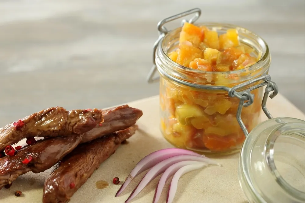 Chutney de tomates vertes aux fruits exotiques