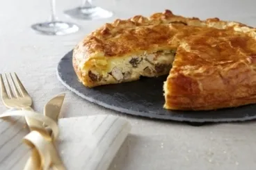 Tourte de foie gras et morilles