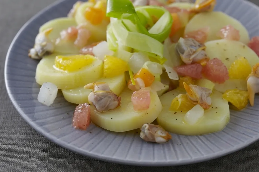 Image recette Pomme de terre aux coques, vinaigrette aux agrumes