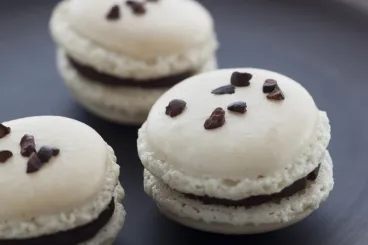 Macaron au sucre cuit au chocolat