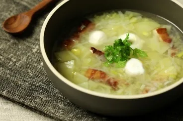 Image recette Potage parmentier et oeuf de caille poché