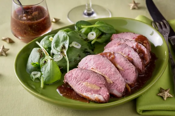 Image recette Magret de canard farci au foie gras