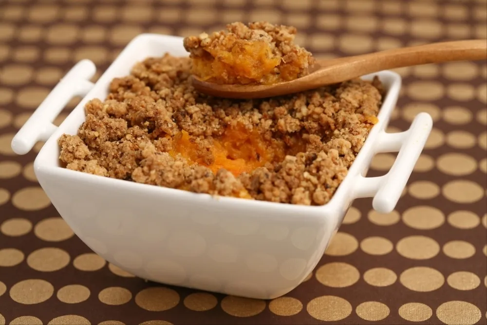 Crumble de patate douce et carotte